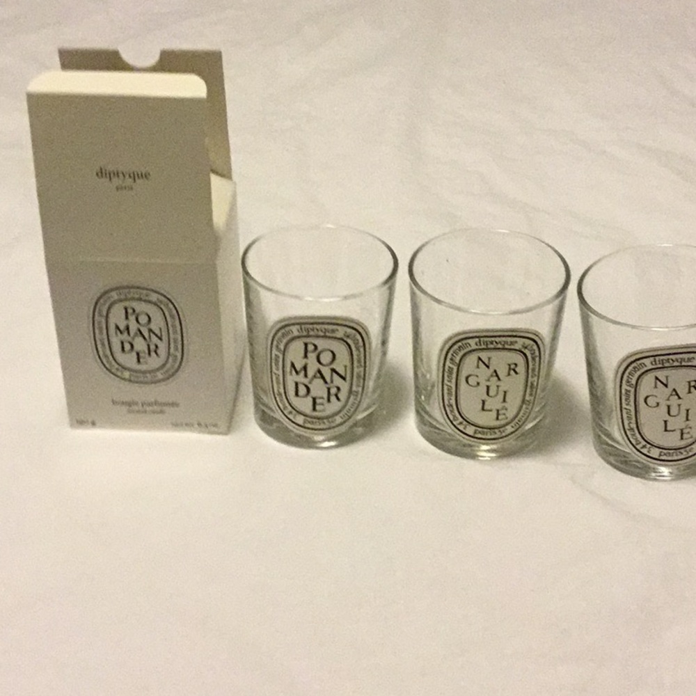 Empty candle glasses for ready to be reused for multiple purposes